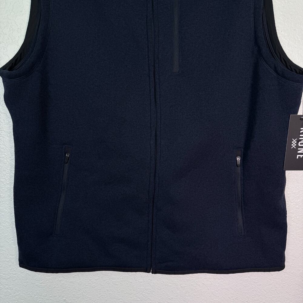 Rhone Fleece Vest Men XL Athletic Performance Full Zip Warm Layer Navy Blue NEW - Picture 5 of 10